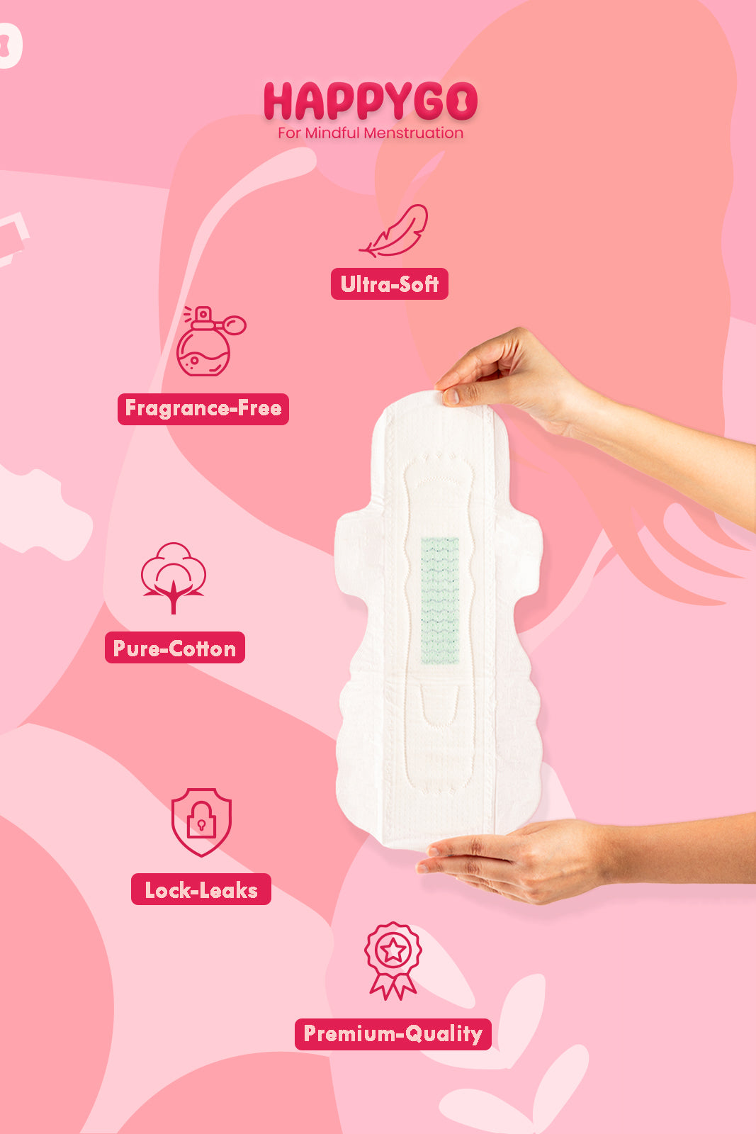 HAPPYGO Comfort Pads – M | Pack of 7